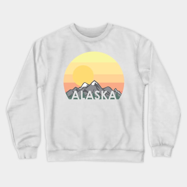 Alaska Cruise With Mountains and Sunset Crewneck Sweatshirt by KevinWillms1